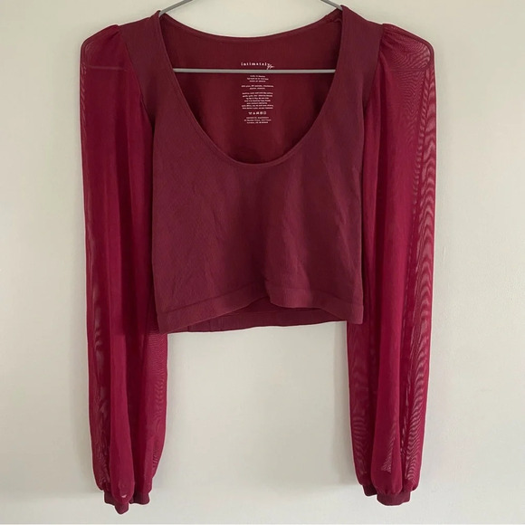 Free People Intimately FP Lost In Love Seamless Cami In Bordeaux Size XS/S - Picture 3 of 9